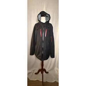 Genuine Jaguar Mens Black Hooded Waterproof Rain Jacket